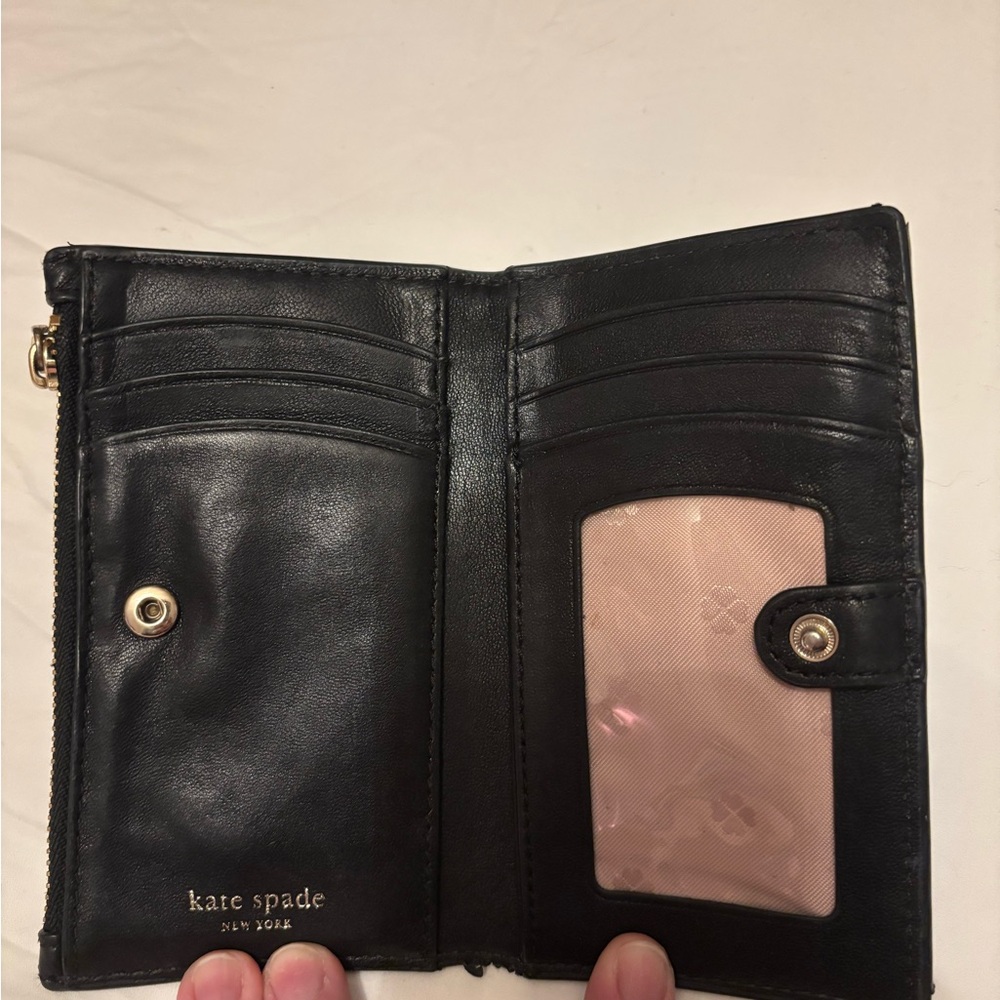 Leather Black Quilted Wallet - Picture 2 of 6